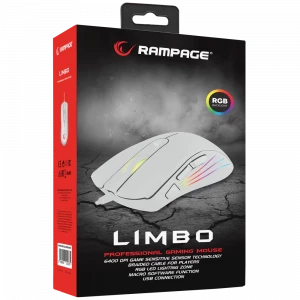 Rampage Limbo SMX-R33 White Gaming Mouse