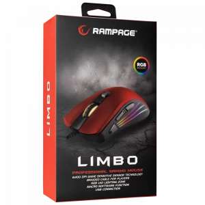 Rampage Limbo SMX-R33 Red & Black Gaming Mouse